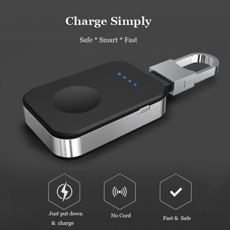 External Battery Pack QI Wireless Charger for Apple Watch