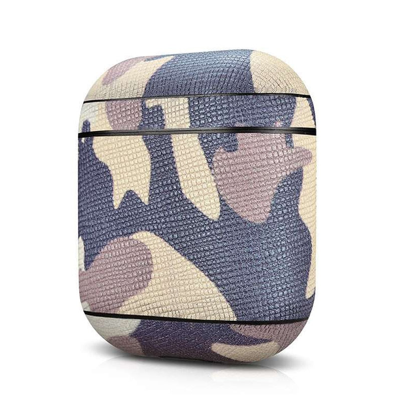 Camouflage Leather Earphone Case