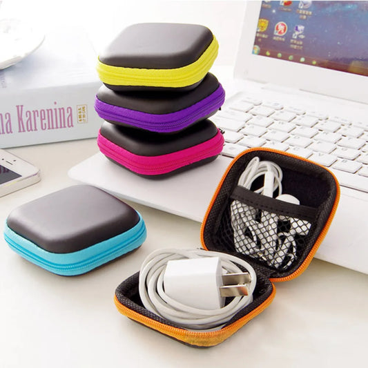Mini Zipper Hard Headphone Case
