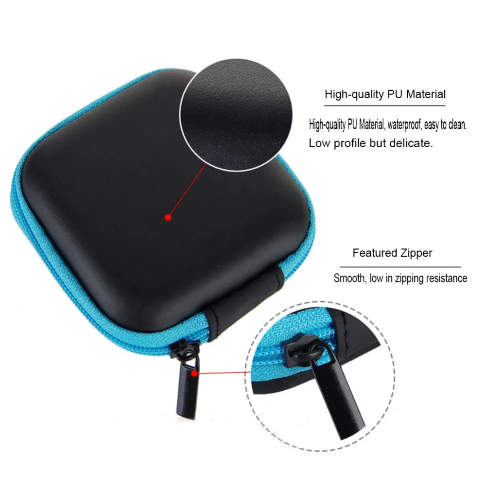 Mini Zipper Hard Headphone Case