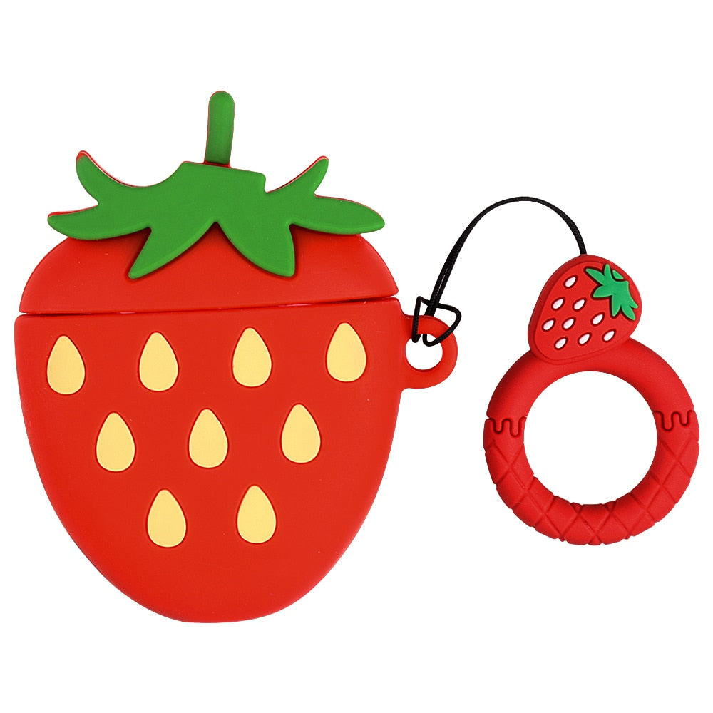 3D Avocado Pattern Silicone Case For Apple Airpods 2 1