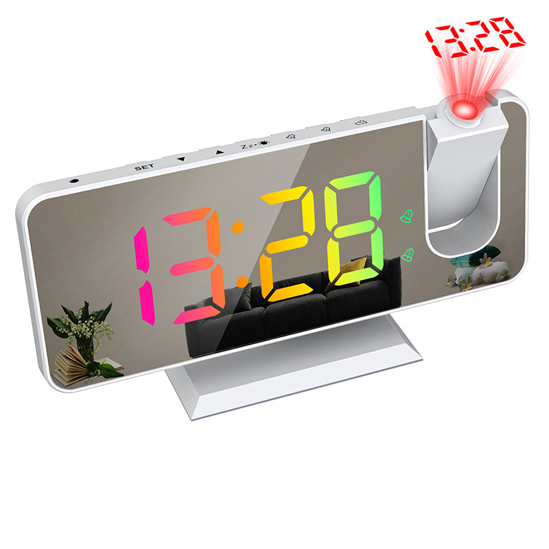 Large Screen Mirror Dual Alarm Clock