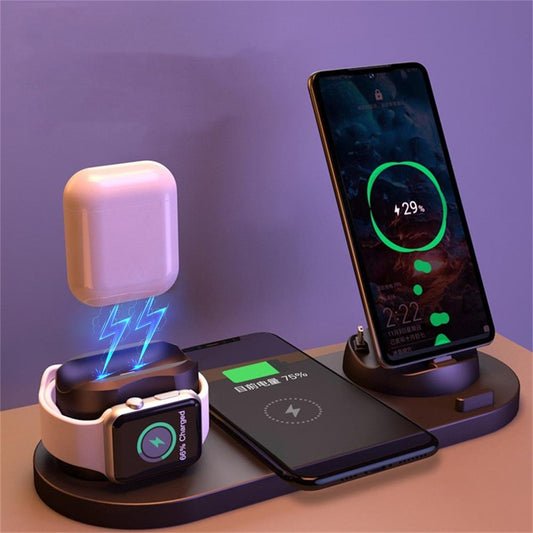 6 in 1 Wireless Charger Dock Station