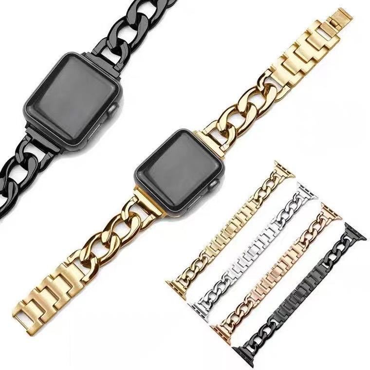 Metal Single Row Chain Alloy Denim Chain Watch Band