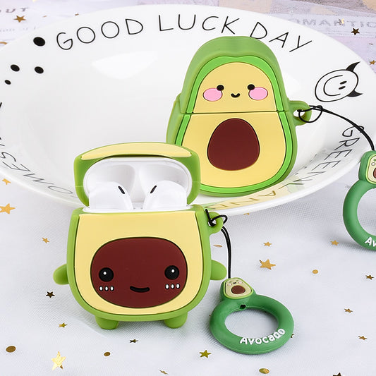 3D Avocado Pattern Silicone Case For Apple Airpods 2 1