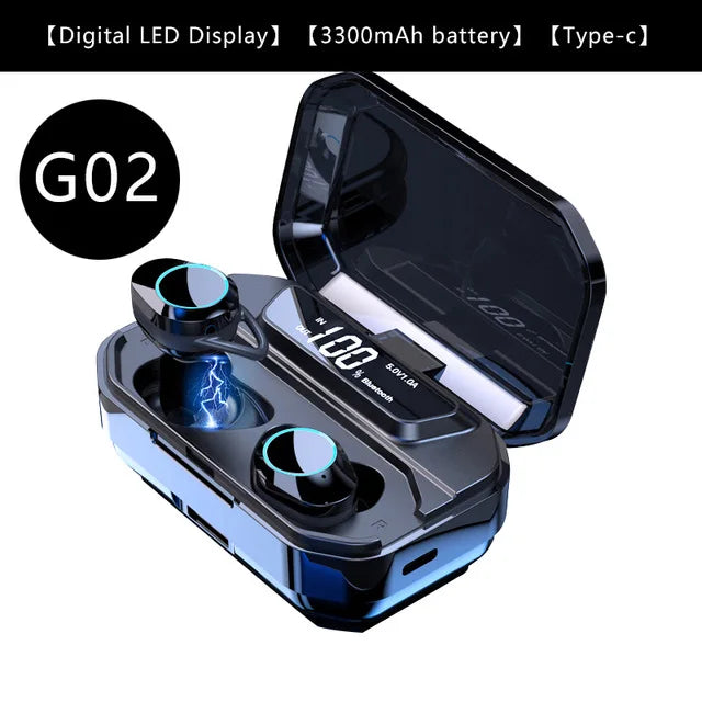 Waterproof Earbuds with 3300mAh Long Battery Life