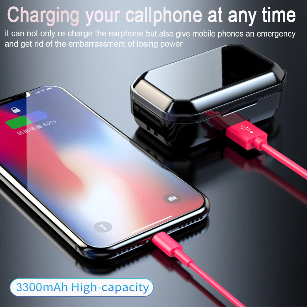 Waterproof Earbuds with 3300mAh Long Battery Life