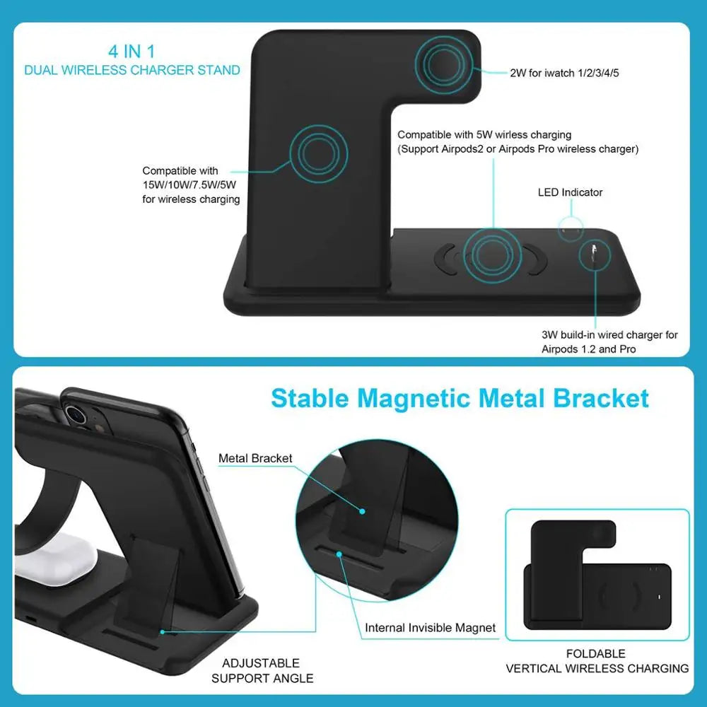 15W Qi Fast Wireless Charger Stand